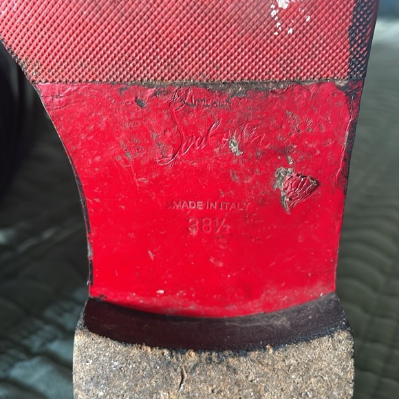 Louboutin equestrian riding knee high boots with chain detail embellishment 38.5 - Picture 7 of 9